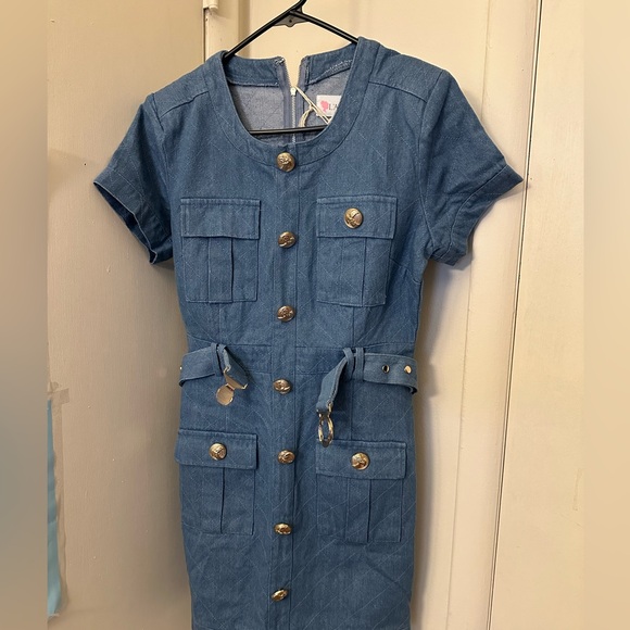 🔥New W/Tags Denim L’ATISTE by Amy Dress - Picture 11 of 12